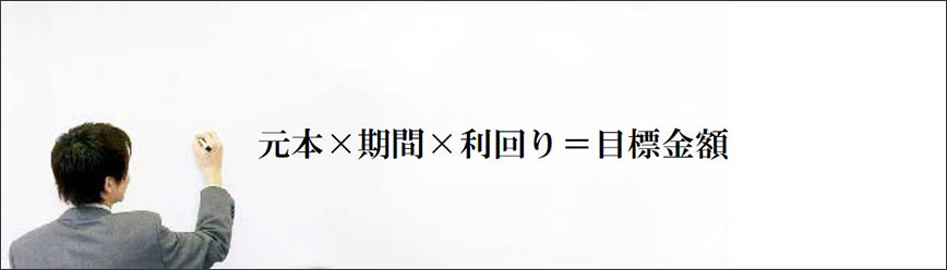 元本×期間×利回り=目標金額